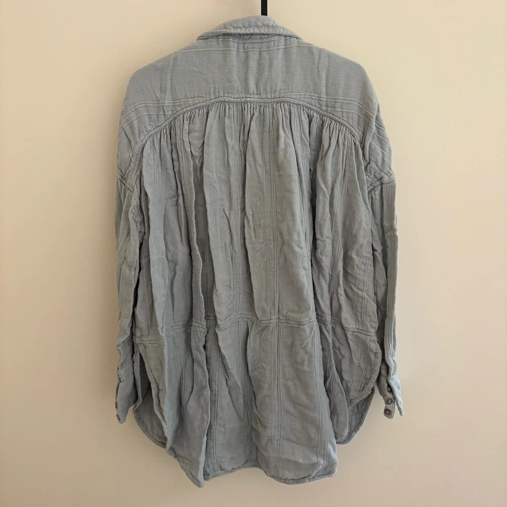 Free People Rayon Blend Button Down Top - Picture 5 of 6